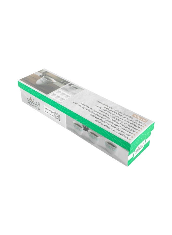 ALGHAFA Set of 6 decorative coffee cups 80ml , green color, from Alghafa - Image 3